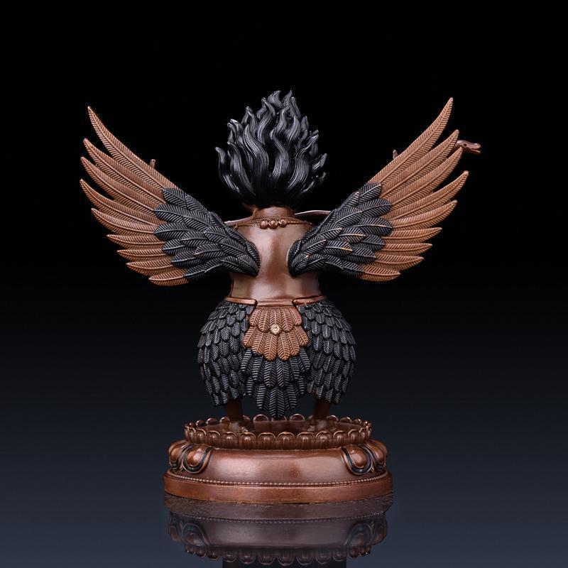 大鹏鸟佛像 纯铜藏传密宗护法金翅大鹏鸟尼泊尔工艺品摆件_0