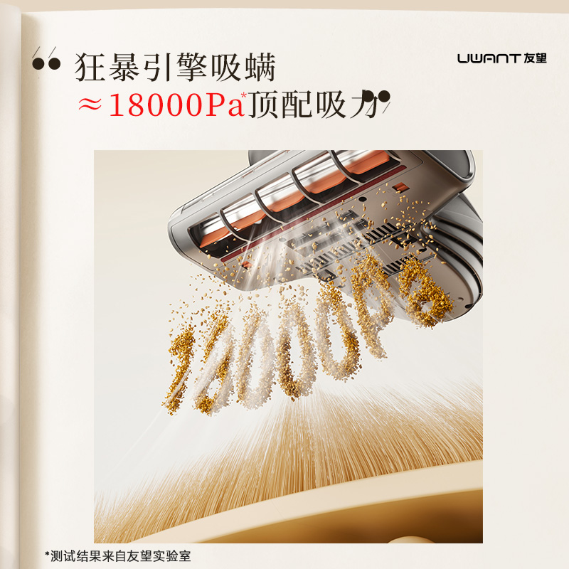 UWANT 友望除螨仪 CM2402 (皓影灰) 敏感肌沙发除螨双杯分离床上吸尘器高清大图