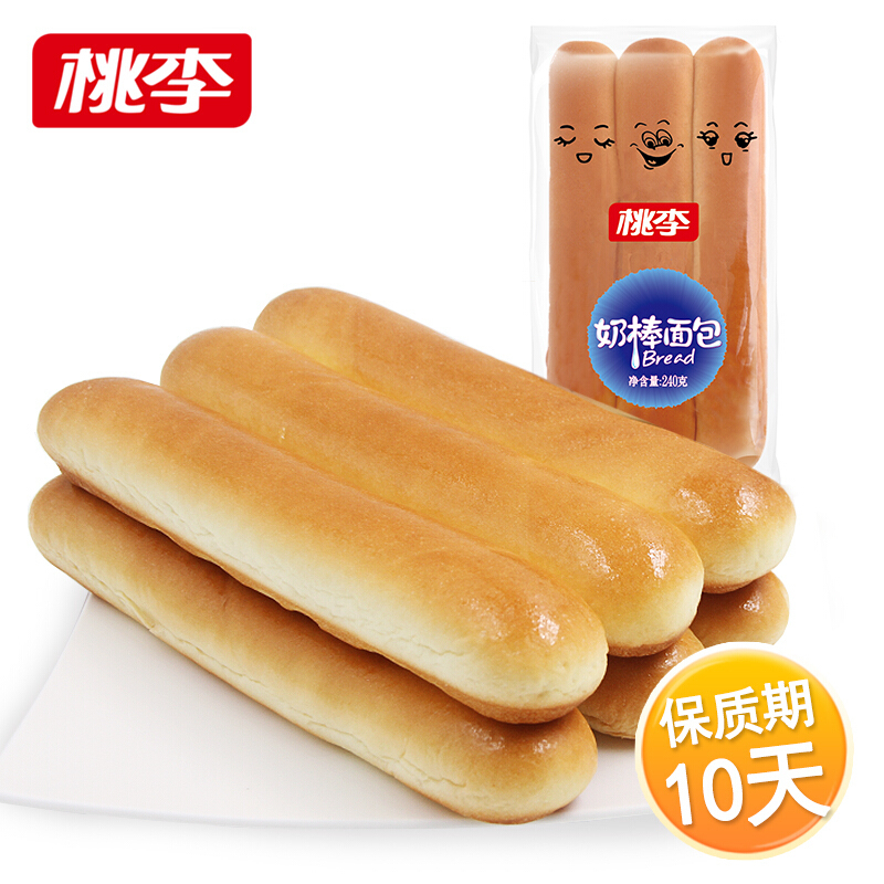 桃李奶棒面包240g