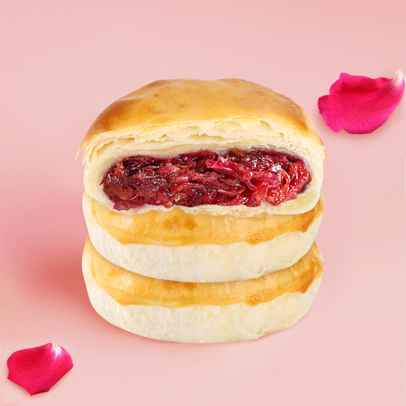 嘉华鲜花饼 经典玫瑰饼6枚礼袋 300g*2袋 中式糕点云南特产糕点休闲零食饼类