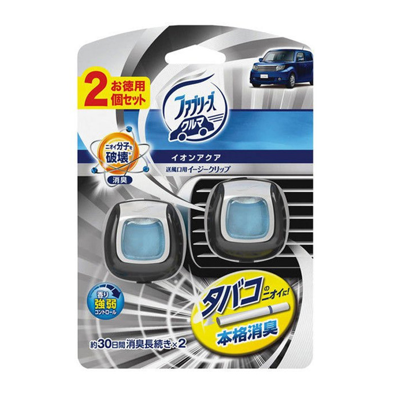 Febreze 车载香水 空气清新剂 汽车出风口香夹 黑色离子去烟味 2ml/个 2个 烟臭专用