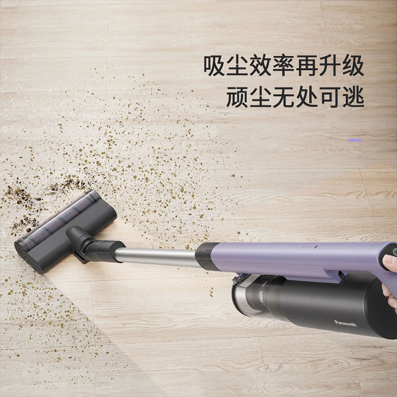 松下无线吸尘器家用小型大吸力手持低噪大功率床上车载两用除螨机MC-A10V高清大图