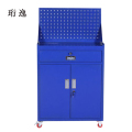 珩逸工具柜加厚铁皮储物柜工厂车间用带抽屉汽修多功能收纳柜蓝色一斗小柜含轮子