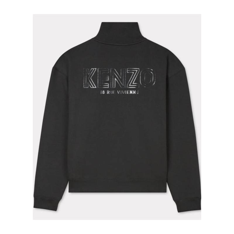 高田贤三(Kenzo)纯棉长袖卫衣男半拉链开合罗纹针织运动百搭休闲