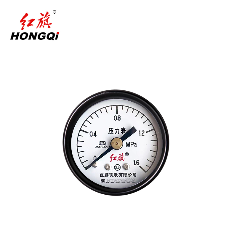 红旗 压力表轴向 Y40Z 0-1.6Mpa 块高清大图