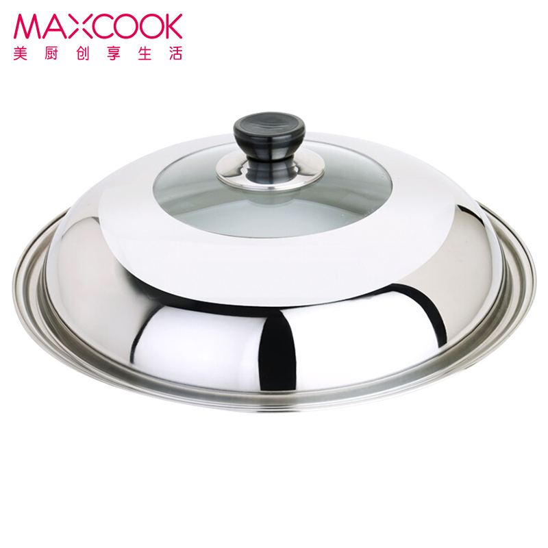 美厨MAXCOOK不锈钢可视炒锅盖40cm YPG240高清大图