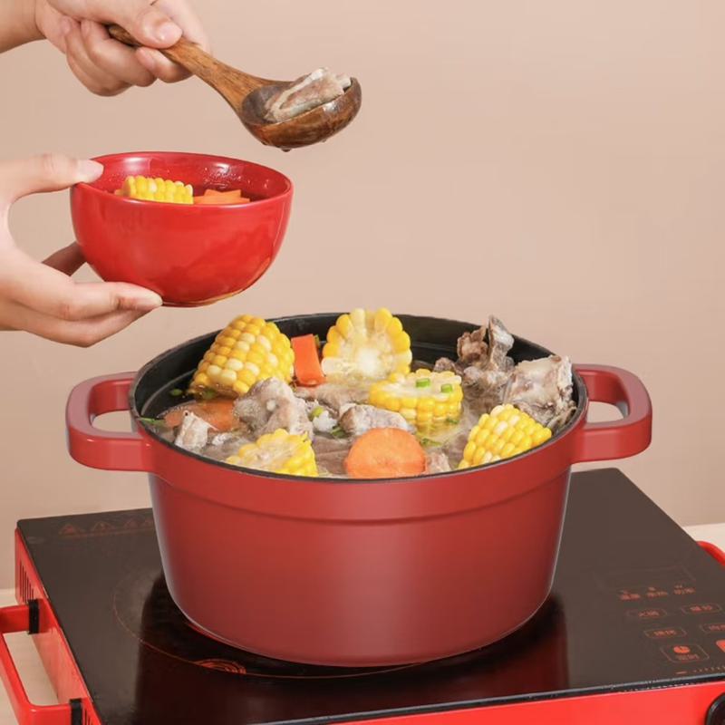 康巴赫溢彩珐琅汤锅 红色LPB-YT22B 22cm高清大图