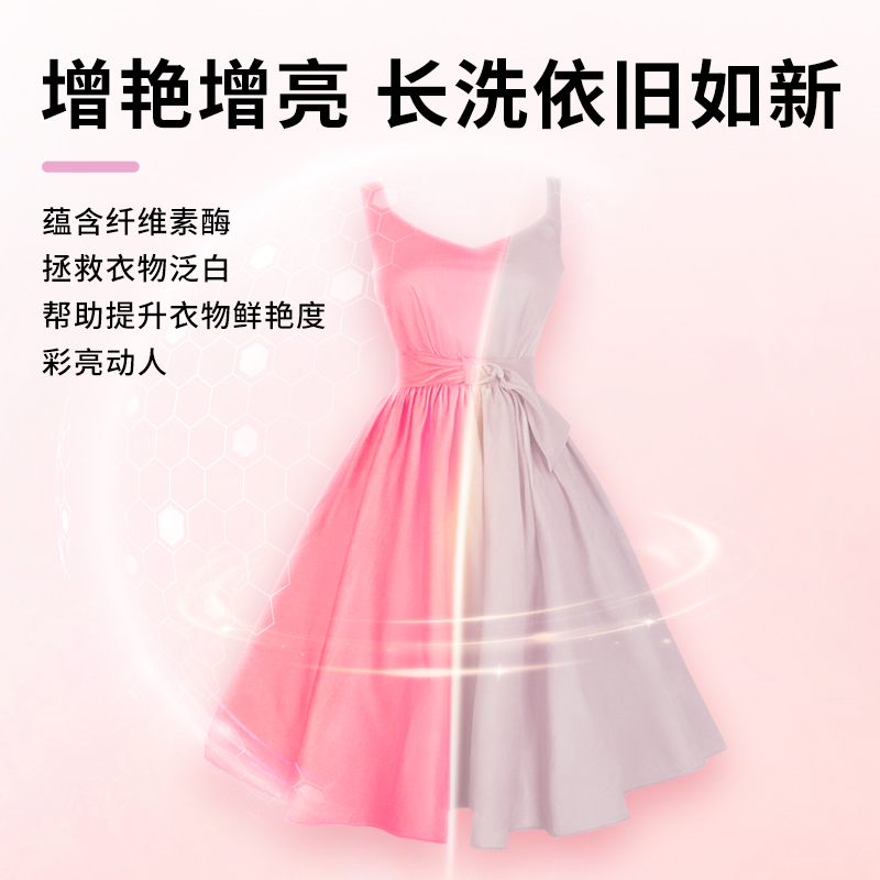 立白小白白衣物固色增艳护理剂500g固色增艳柔顺蓬松除菌除螨高清大图