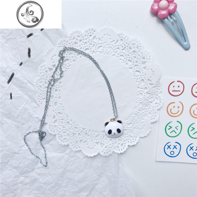 ins风精致熊猫项链可爱锁骨链蹦迪土酷卡通少女心萌闺蜜项链_853 小熊猫项链（链子长50cm）