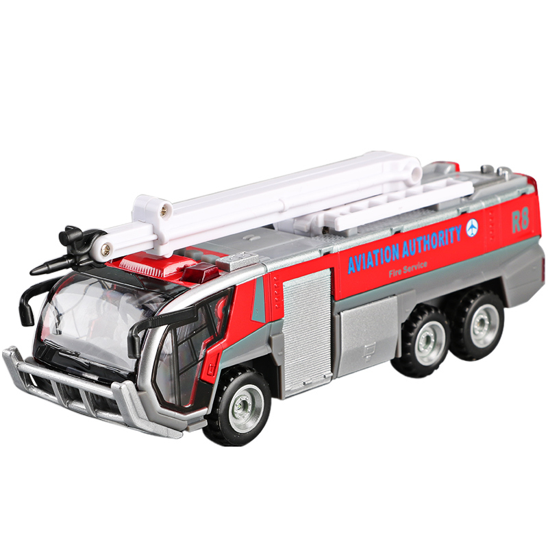 儿童消防车玩具仿真云梯消防车套装合金车模型男孩消防车玩具车 云梯