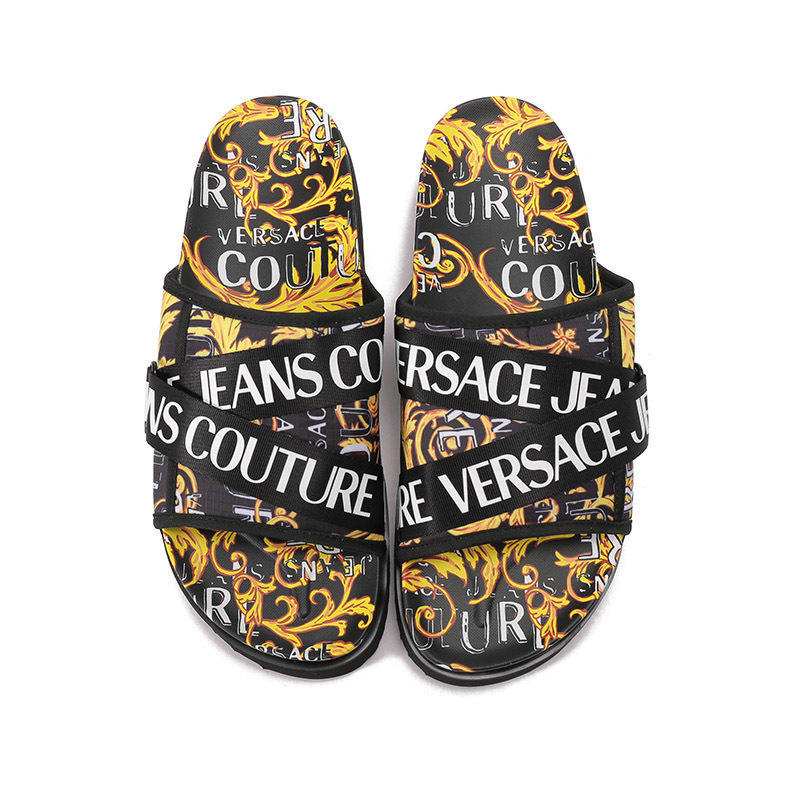 范思哲versacejeanscouture男士织物厚底拖鞋凉拖74ya3sm2zs634