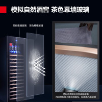 德玛仕(DEMASHI)红酒柜 小型家用电子智能红酒雪茄一冰吧展示柜 时尚家庭/咖啡餐厅款-160瓶装恒温酒柜