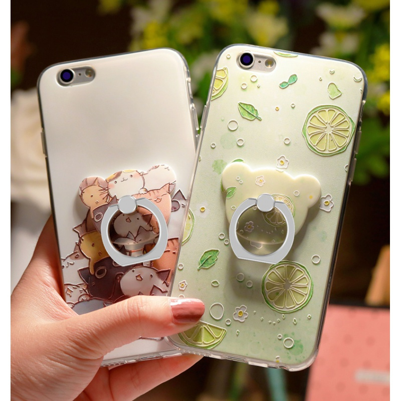 火豹苹果6手机壳女款iphoe6透明硅胶软套6可爱6p个性6s支架六i6sp韩国