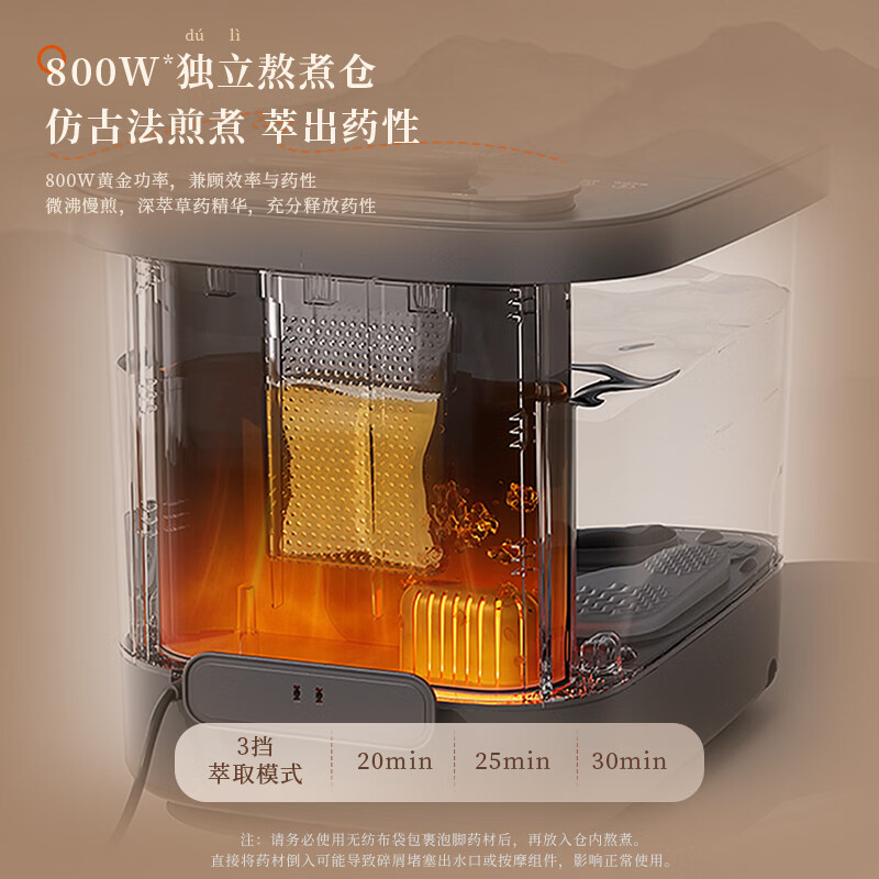 美的(Midea)泡脚桶加热保暖电动足浴盆自动按摩暖脚洗脚盆煮泡桶情人节礼物生日送爸妈长辈男女友 ZL501 GM高清大图