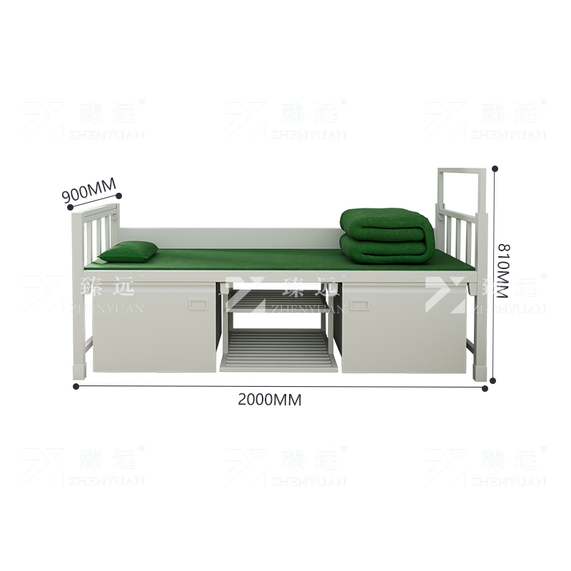 臻远 ZYS-02 钢制单人床宿舍组合单人床公寓床含床下柜