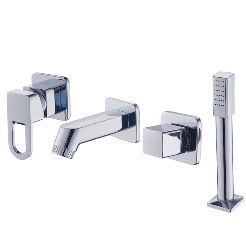 ciaa浴室柜体龙头台盆分体式双孔冷热面盆龙头抽拉式洗脸盆水龙头