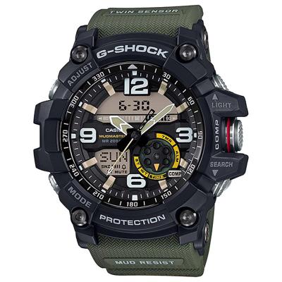 CASIO 卡西欧男士日韩风格运动腕表 经典绿黑色防震设计