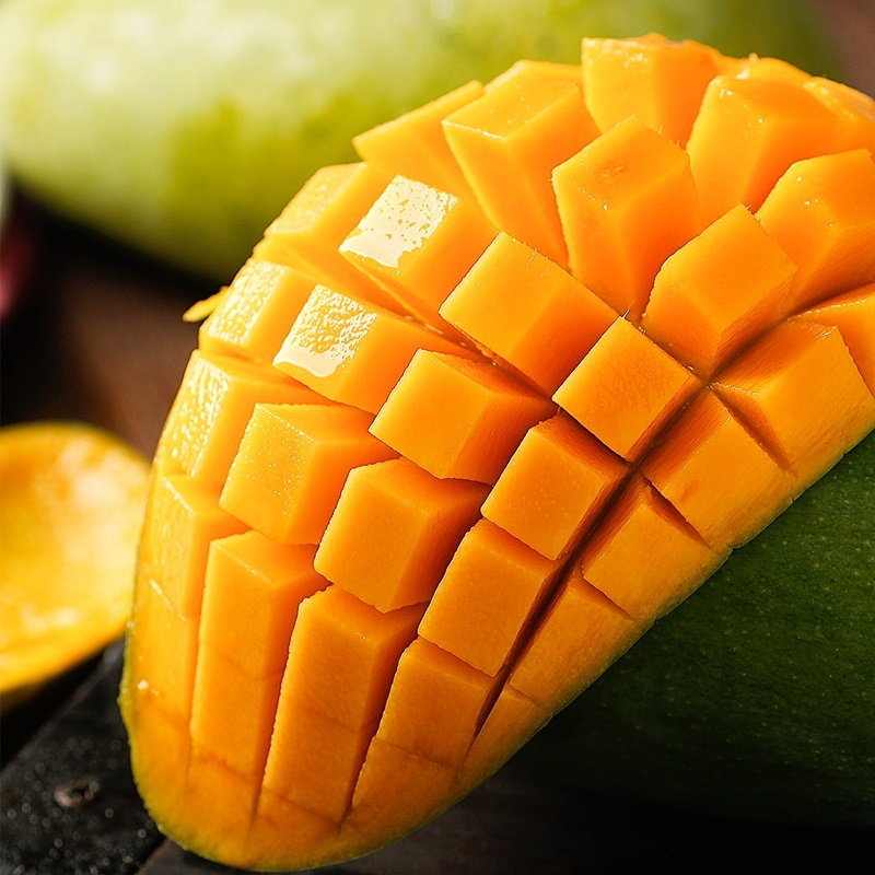 五个农民广西大青芒芒果新鲜水果超甜大果整箱5斤装