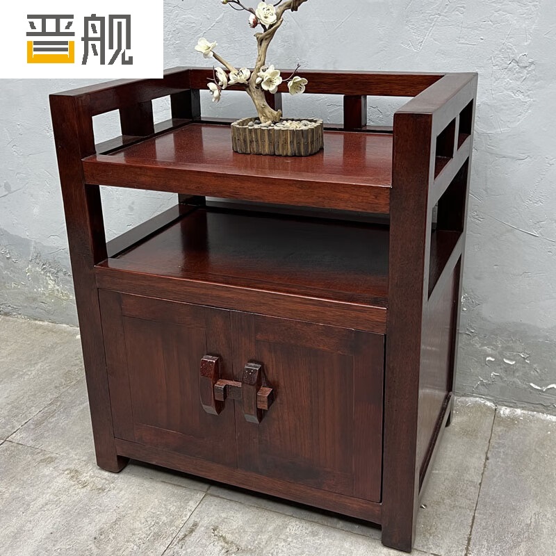 晋舰 茶台老船木茶桌椅组合中式家具功夫小茶几茶艺茶具套装一体茶水柜高清大图