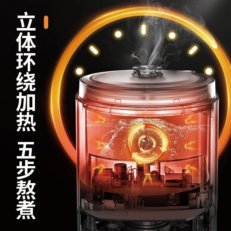 九阳(Joyoung) 豆浆机K380免洗不用手洗全自动多功能榨汁机预约热烘除菌果汁 K380[深咖色]高清大图