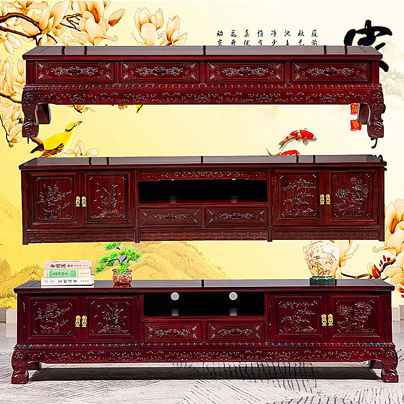 花千紫电视柜酸枝木电视柜花千紫红木电视柜非洲酸枝木电视柜客厅中式实木影视柜矮柜花储物地柜 价格图片品牌报价 苏宁易购花千紫家具旗舰店