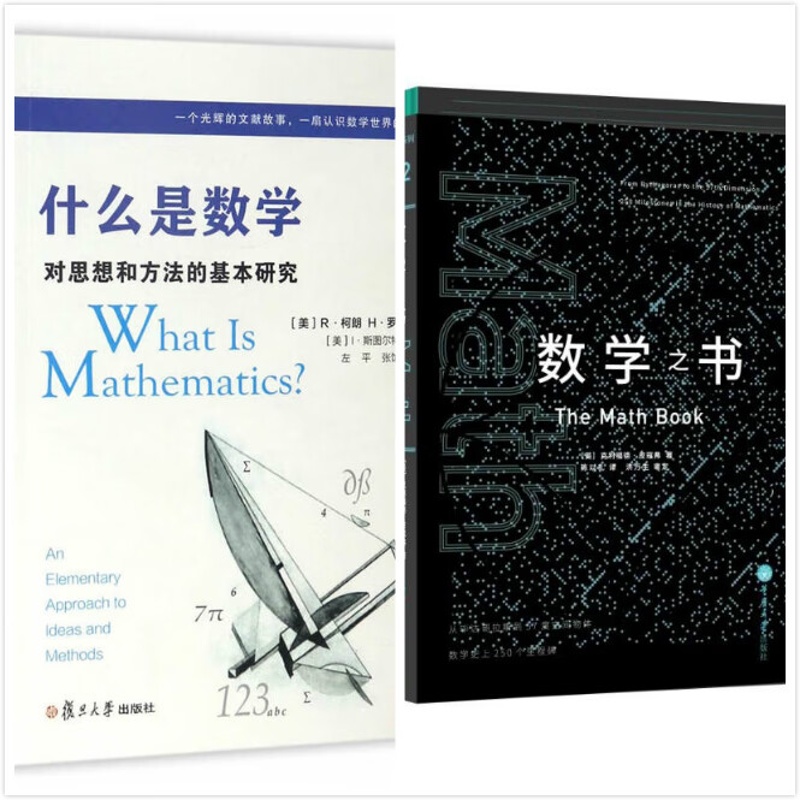 全2册两本 什么是数学(第四版)+数学之书 数学250个里程碑式的发现,带你发现数学之美 复旦大学高清大图