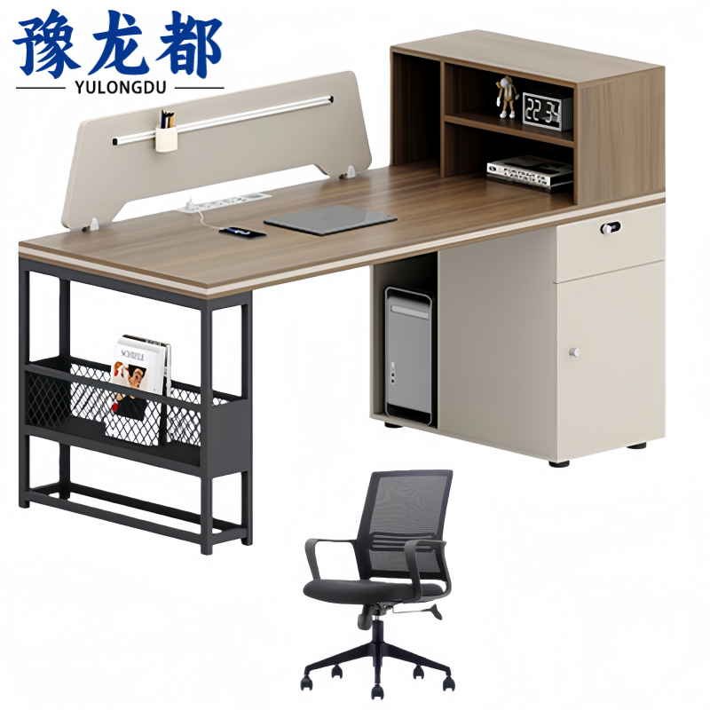 豫龙都 屏风办公桌 单人 套高清大图