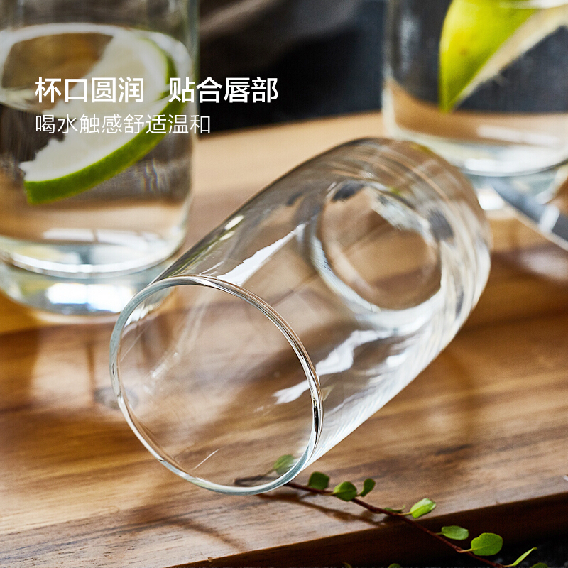 青苹果玻璃杯无铅家用泡茶水杯刷托盘沥水架凉水杯水具套装
