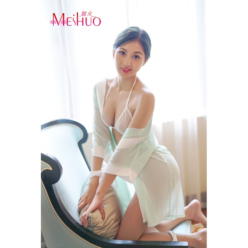 情趣内衣性感睡衣女骚日系和服三点透明薄纱大码冰丝可外穿睡裙秋