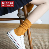 韩国堆堆袜韩版袜子女中筒袜学院风棉袜日系百搭潮春薄款个性长袜