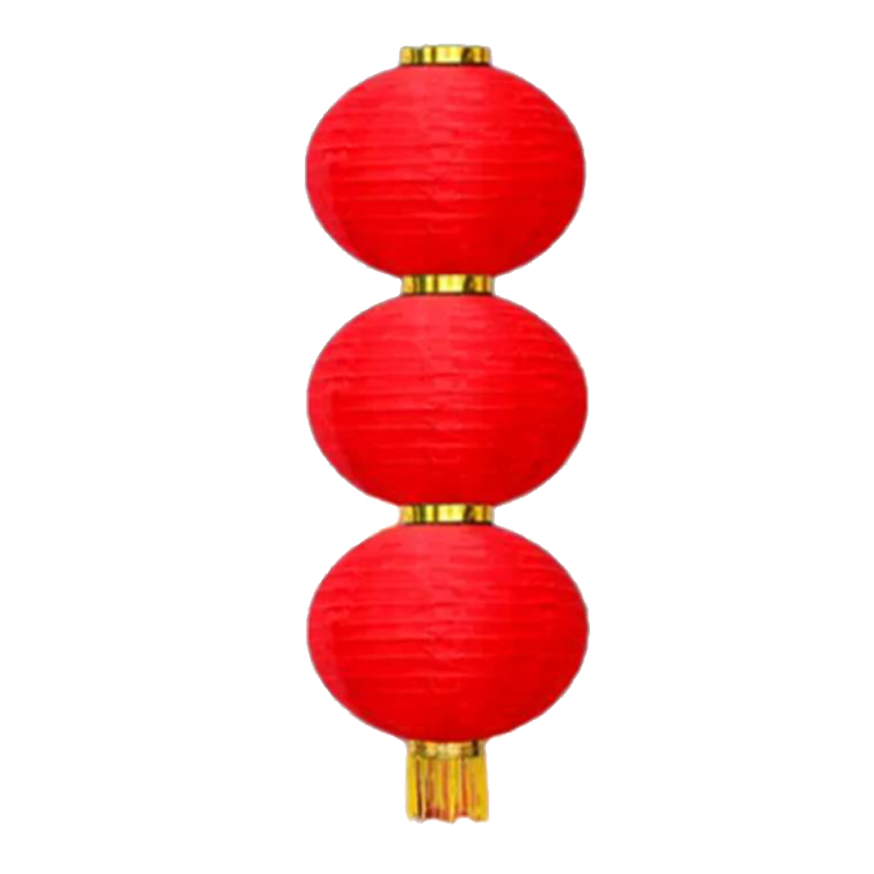 锦瑞星 节日挂饰加厚大红灯笼 圆12寸4连 /个高清大图