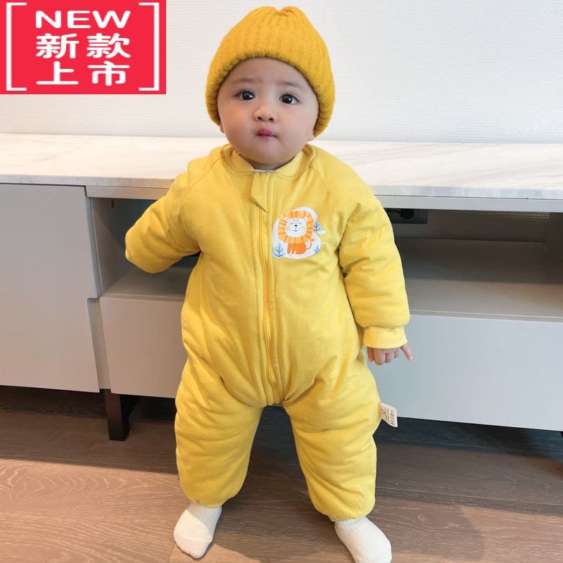可莉允婴儿童连体衣服宝宝棉服冬装套装加厚睡衣秋冬加厚新生儿外出保暖图片