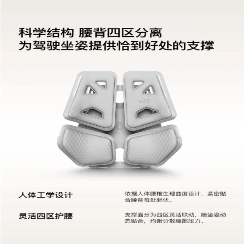 BKT 人体工学腰靠(钛空灰) BKT09Q601XS高清大图