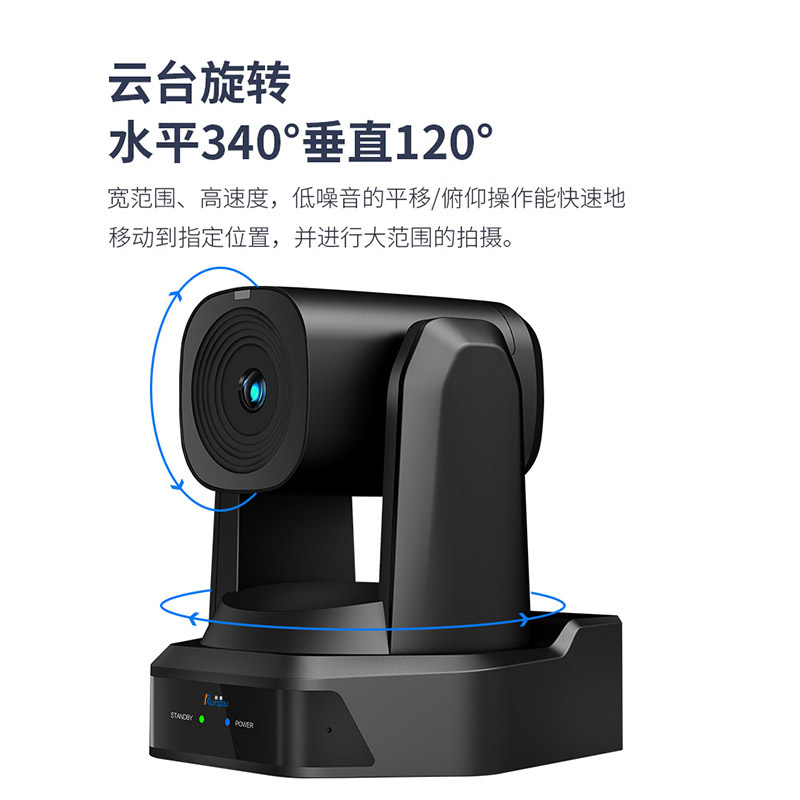 润普Runpu视频会议摄像头RP-HD66M1080P高清摄像机内置6米拾音麦USB免驱大广角云台遥控直播录播教育电脑高清大图