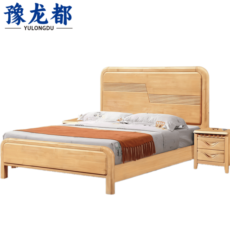 豫龙都单人床+床头柜 1.5m套