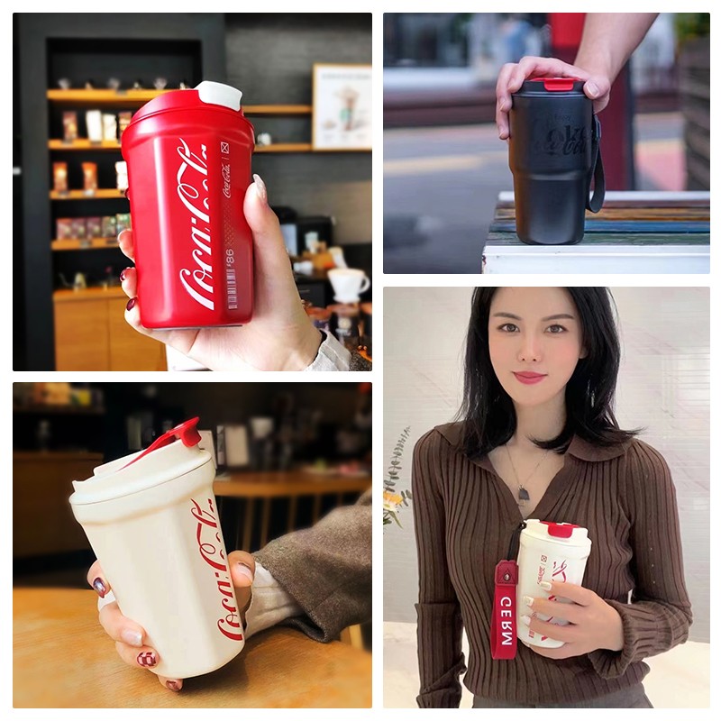 格米(germ)可口可乐联名款菱形咖啡杯390ml 红 GPS-2124VP-CCR高清大图