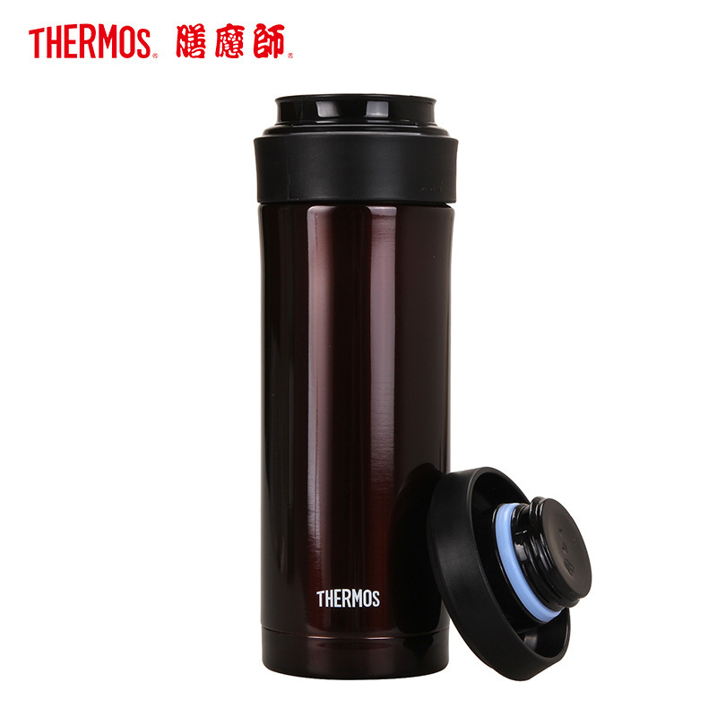 膳魔師(THERMOS)保温杯TCMK-500带茶漏泡茶杯500ML水杯304不锈钢车载办公商务咖啡色CBW家用/通用