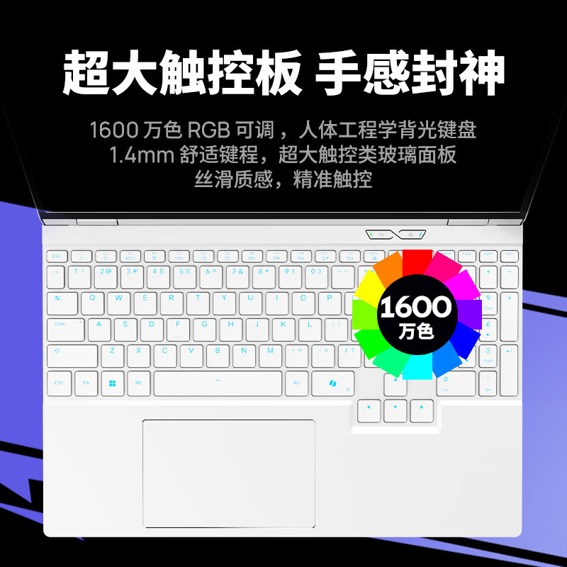 机械革命(MECHREVO)翼龙15Pro 15.3英寸99Wh长续航轻薄游戏笔记本电脑 定制 AI7 H-350 64G 2T RTX5060 2.5K 240H 白高清大图