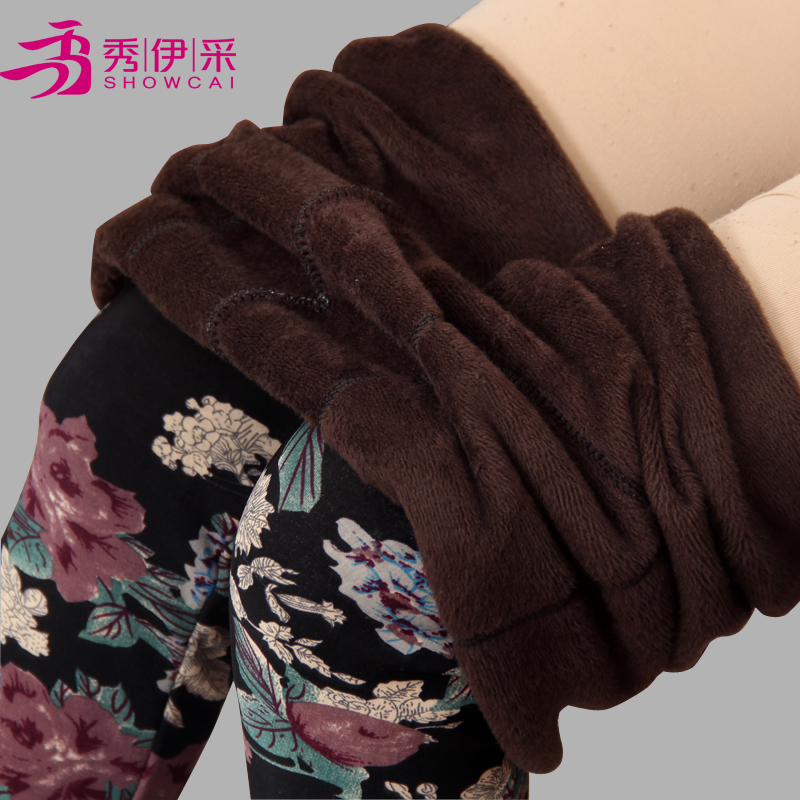 [加绒]百搭系-暗格 170/大码(110-130斤) 中年妈妈加绒裤女外穿加厚棉裤冬裤高腰中老年打底裤外裤保暖裤子