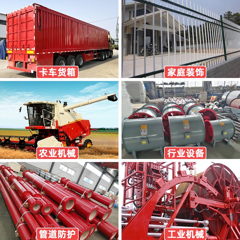 3M 油漆 大红醇酸调和漆 管道铁栏杆金属防锈漆木材防腐漆 大红色 2KG/桶[5桶装]高清大图