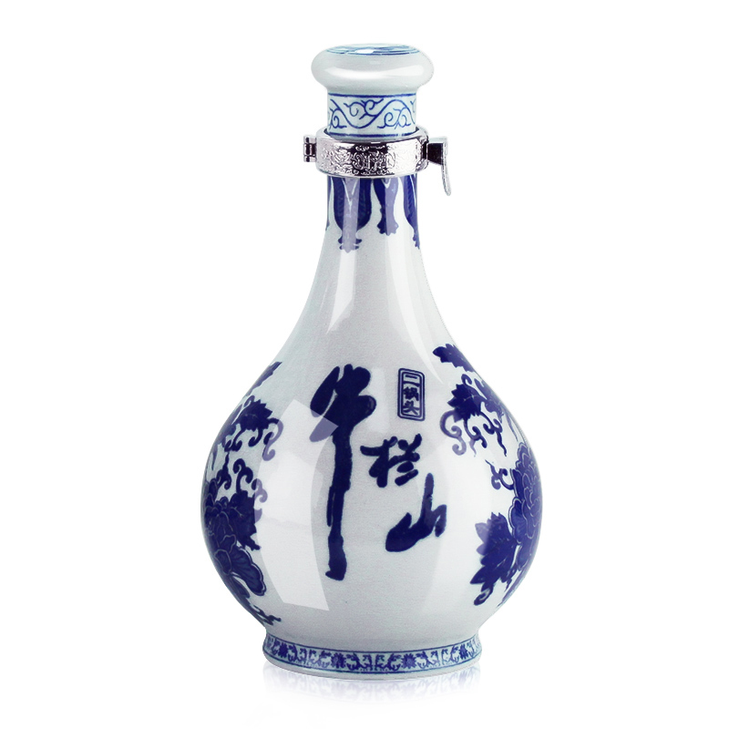牛栏山 白酒 清香型 二锅头 青花瓷 52度 500ml*6瓶 整箱装(内含三个礼品袋)