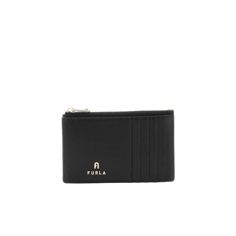 FURLA女士真皮徽标钱包多功能卡位拉链款小巧便携商务休闲两用钱包