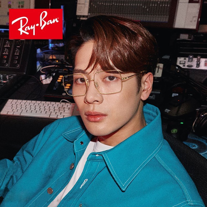 RayBan雷朋金丝边方形款光学镜潮流防蓝光近视镜架男女款0RX1971V 2500金色镜框尺寸54