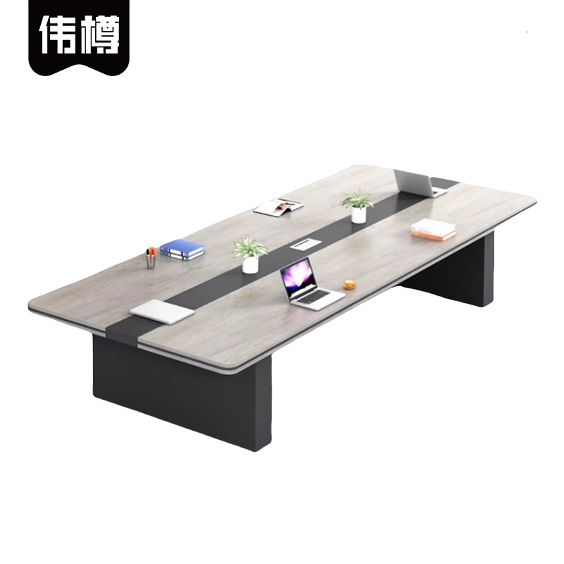 伟樽多人会议桌2*1*0.75m张高清大图