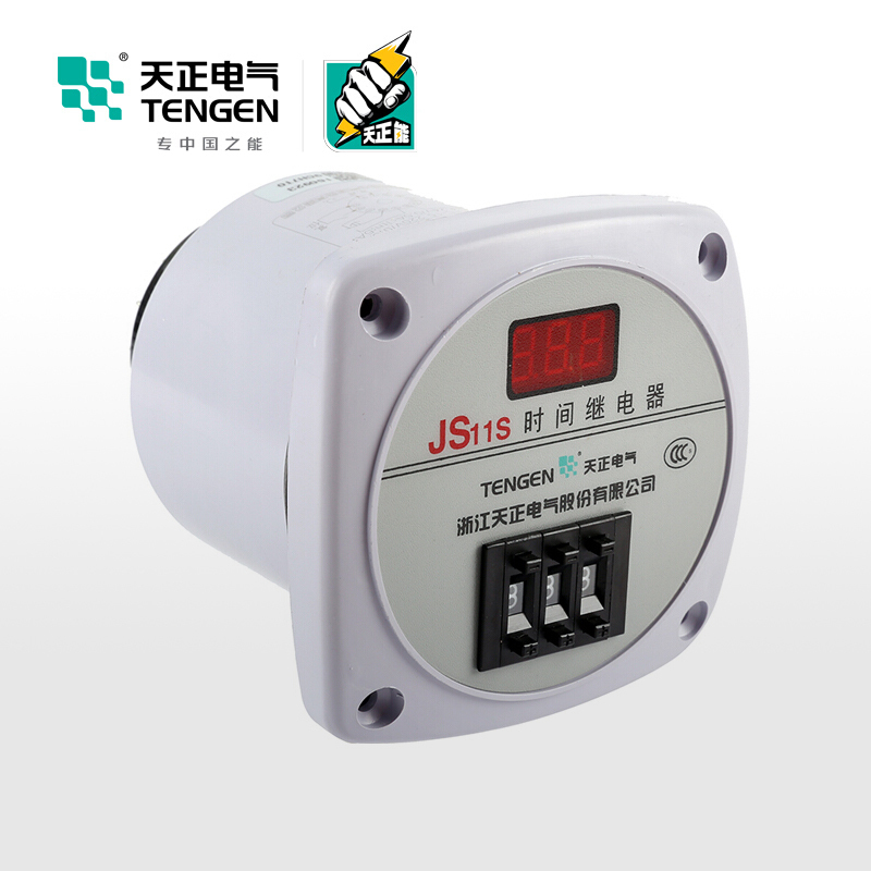 天正电气 JS11S 面板安装式 5A 380VAC 1s…999s 1C/O 2C/O 时间继电器
