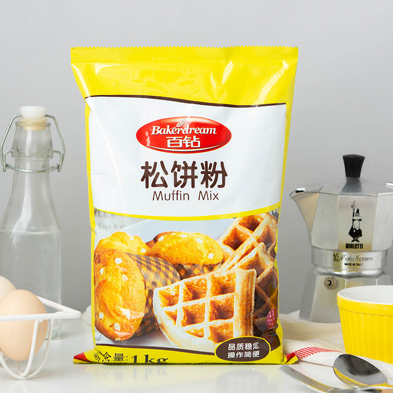 晋唐百钻松饼粉 华夫饼粉 家用diy煎饼原味松饼预拌粉烘焙原料 1kg (单位：包）