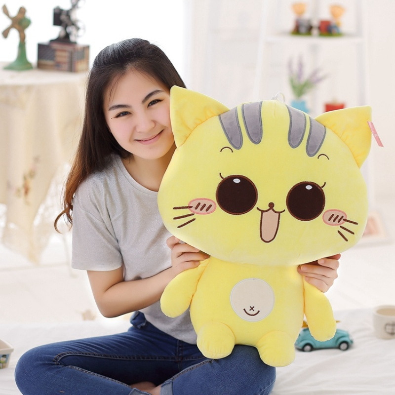 可爱猫咪布偶儿童毛绒玩具布娃娃大脸招财猫公仔女孩生日七夕