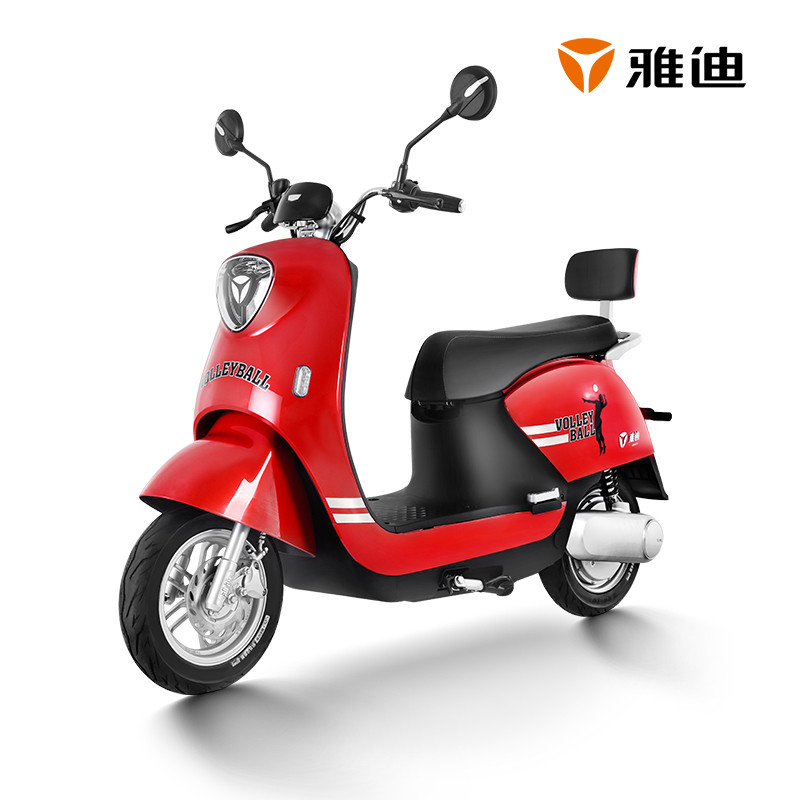 雅迪电动车m6冠军版时尚代步车男女通勤60v20a成人轻便摩托车冠军版