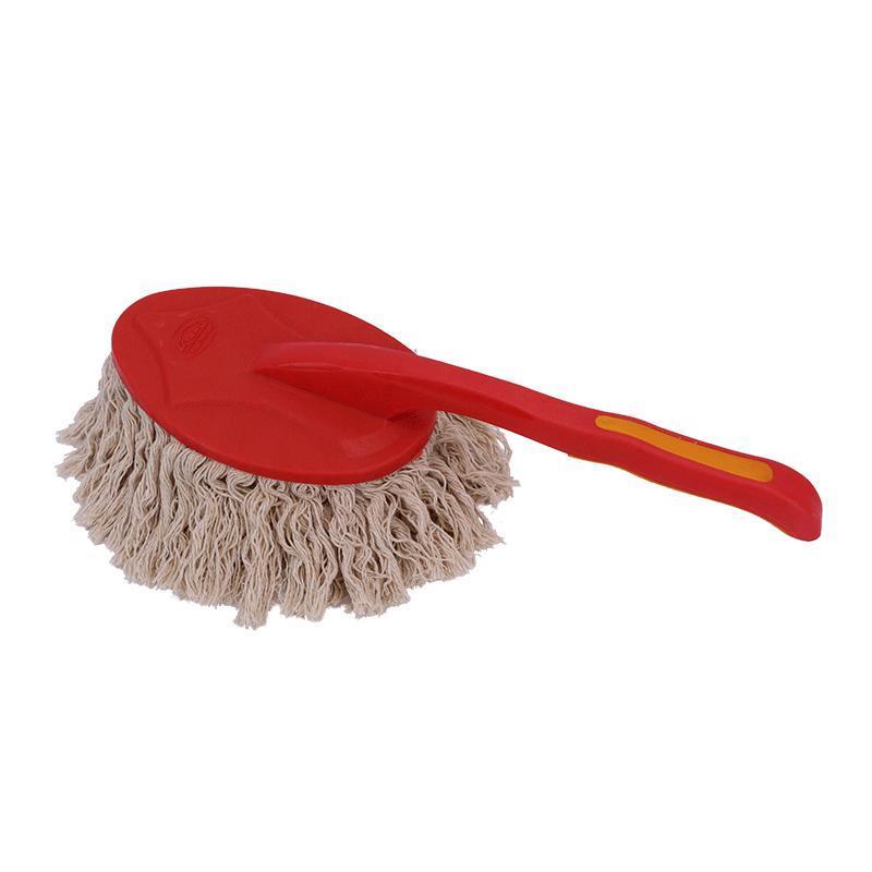 圆形塑料木耙汽车刷子汽车清洁拖把棉线保养车刷擦车洗车除尘蜡刷黑色