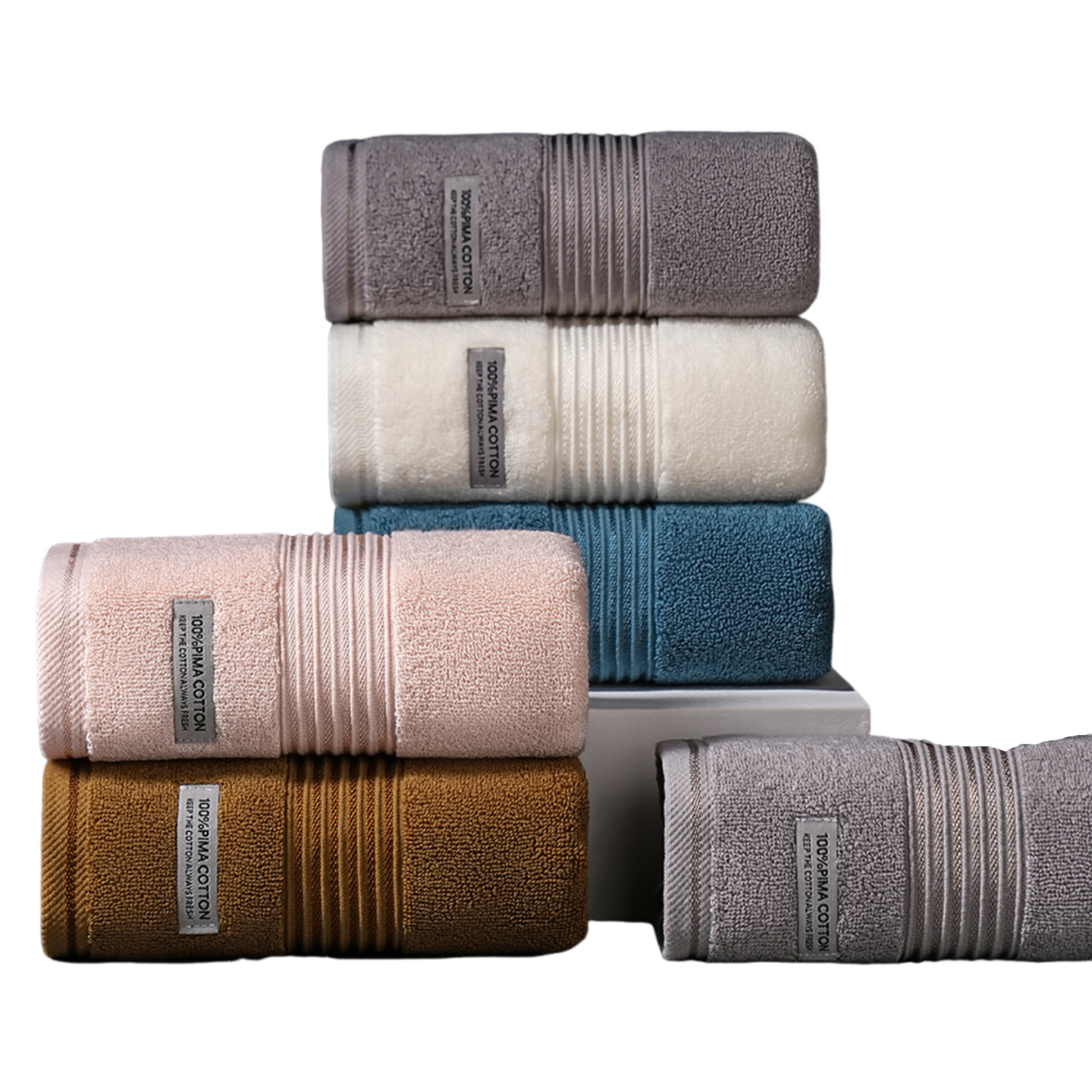 红鲸鱼 7A抗菌高级酒店毛巾 34*74cm 蓝色 1条